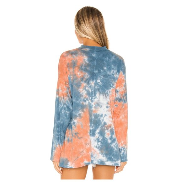 We The Free People Be Free Blue Combo Tie-Dye Long Sleeve Tee Shirt sz xs - Picture 3 of 6